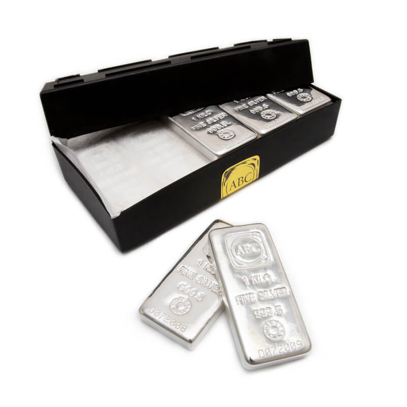 1kg Silver ABC Bullion Cast Bar