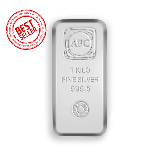 1kg Silver ABC Bullion Cast Bar